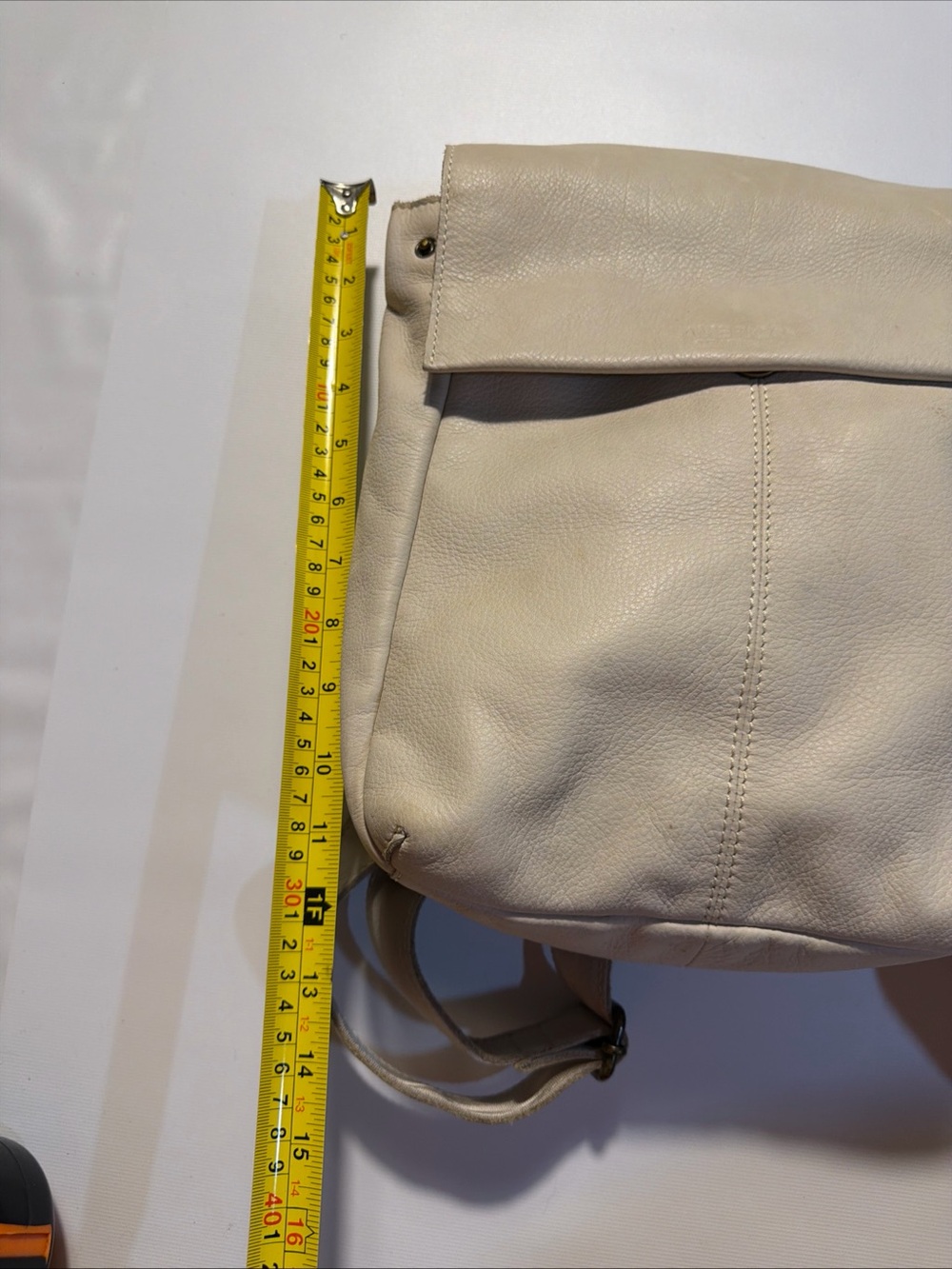 American Leather Co Liberty Small Backpack Cream Soft Leather Bag - Picture 12 of 14